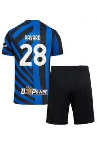 Fotbalové Dres Inter Milan Benjamin Pavard #28 Dětské Domácí Oblečení 2024-25 Krátký Rukáv (+ trenýrky)